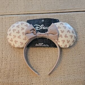 Disney Mickey Mouse Ears Headband - Cream and Brown